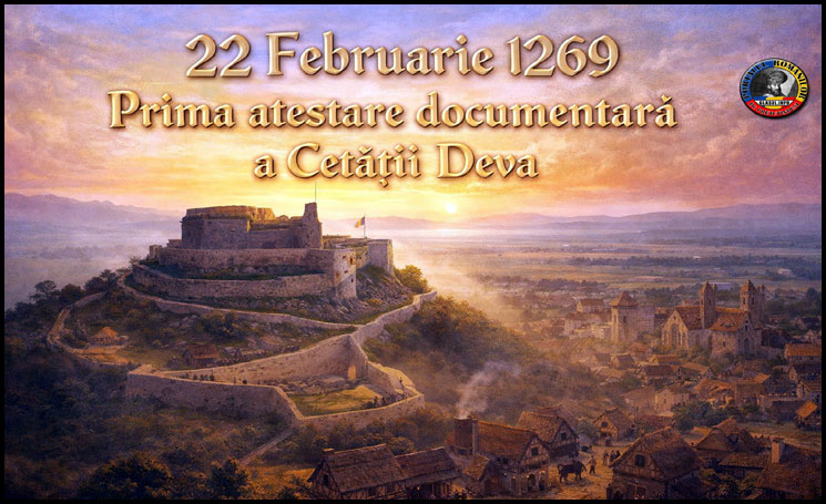 22 Februarie 1269 - Prima atestare documentară a Cetății Deva