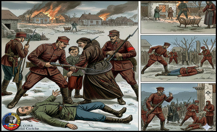 20 Februarie1919 - În Bihor uciderile se ţin lanț: în comuna Ceciche, soldaţii republicani maghiari au împuşcat pe Teodor Corb, iar pe fratele său, Gaşpar, de paisprezece ani, l-au străpuns cu baioneta