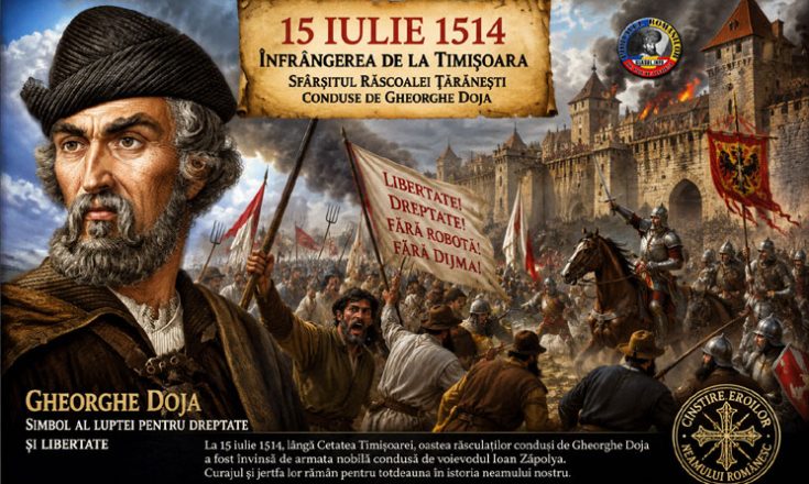 15 iulie 1514 – Înfrângerea de la Timișoara și sfârșitul marii răscoale țărănești conduse de Gheorghe Doja